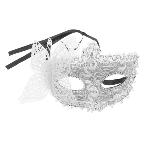KOMBIUDA Halbgesicht Spitze Maske Damen Verstellbar Masquerade Ball Kostüm Party Accessoire für Maskenball Karneval Halloween Festival Einheitsgröße von KOMBIUDA