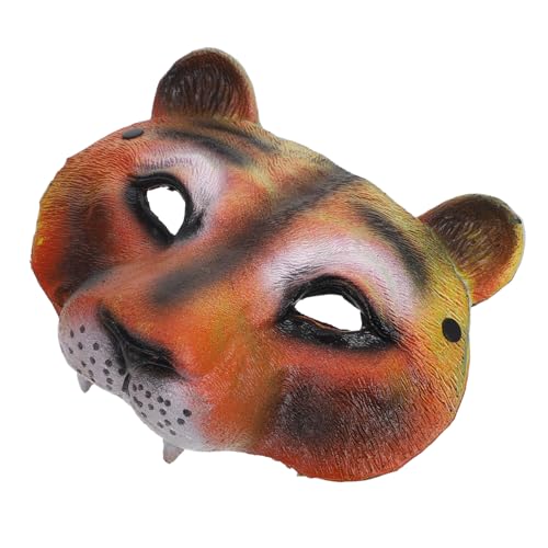 KOMBIUDA Halbgesicht Tiermaske für Halloween PU Löwenmaske mit Elastischem Kopfband für Kostümparty Cosplay Events für Erwachsene Teens KOMBIUDA Halbgesicht Tiermaske für Halloween PU Löwenmaske mit Elastischem Kopfband für Kostümparty Cosplay Events für Erwachsene Teens von KOMBIUDA