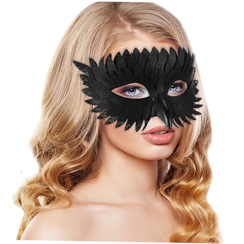 KOMBIUDA Halbtagskatze Eulenmaske Leichte Halbgesichtsmaske für Karneval Halloween und Thematische Feiern von KOMBIUDA