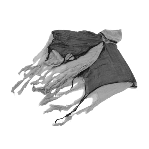 KOMBIUDA Halloween Cosplay Kostüm Todesschleier Atmungsaktiver Kapuzenumhang mit Cape Realistisches Horror Reaper Outfit für Partys Ghost House und Garten Dekorationen von KOMBIUDA
