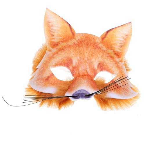 KOMBIUDA Halloween Fuchs Halbgesichtsmaske aus Leichtem PVC und Vliesstoff Dekorative Karnevalsmaskerade für Damen Wiederverwendbares Cosplay Kostümzubehör für Partys und Maskenbälle KOMBIUDA Halloween Fuchs Halbgesichtsmaske aus Leichtem PVC und Vliesstoff Dekorative Karnevalsmaskerade für Damen Wiederverwendbares Cosplay Kostümzubehör für Partys und Maskenbälle von KOMBIUDA