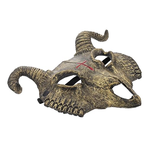 KOMBIUDA Halloween Goat Skull Maske Realistische PU Maske Für Cosplay Halloween Partys Und Kreative Kostüme Dekorative Maske von KOMBIUDA