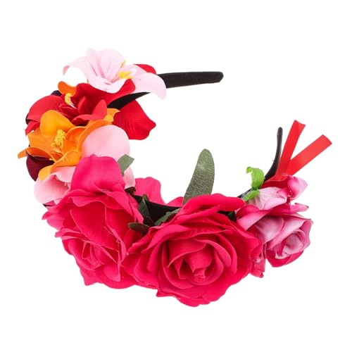 KOMBIUDA Halloween Haarreif mit Künstlichen Rosen Langlebiger Damen Kopfschmuck Modisches Cosplay Accessoire für Party und Karneval Komfortabel und Detailreich Gestaltet für Halloween Fest von KOMBIUDA