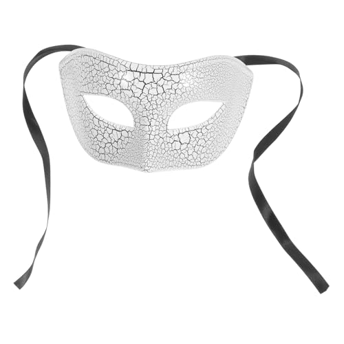 KOMBIUDA Halloween Halbgesichtsmaske aus Kunststoff Gruseliges Crack Design Langlebig und Komfortabel Atmungsaktiv und Leicht für Erwachsene Party Karneval Kostüm und Cosplay von KOMBIUDA