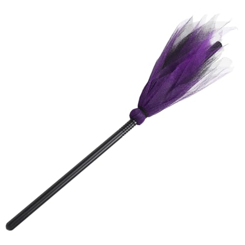 KOMBIUDA Halloween Hexenbesen Cosplay Leichter Kunststoffbesen mit Netzdesign Langlebiges Hexen Kostüm Zubehör für Verkleidung Party Dekoration Zufällige Farbe Zufällige von KOMBIUDA