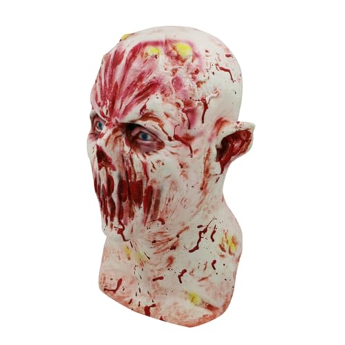 KOMBIUDA Halloween Horror-killer-maske Maskerade Outfitt Gesichtsmaske Zombie-maske Gruselige Kostümmaske Klarsichtmaske Schrecklich Teufelsmaske Bilden Kopfbedeckung Abschlussball von KOMBIUDA