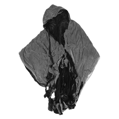 KOMBIUDA Halloween Kapuzenumhang Gruselige Reaper Cosplay Cloak für Erwachsene Realistisch Gestalteter Bühnenumhang mit Detaillierter Verarbeitung Vielseitig für Halloween-Partys und von KOMBIUDA