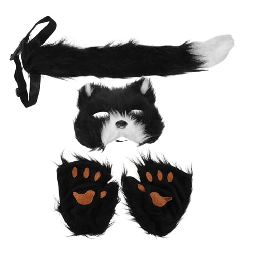 KOMBIUDA Halloween -Katzenanzug Maskerade-Maske für Frauen Cosplay Katzenkostüm Fuchskostüm Maske Fuchs-Kostüm-Masken Tierfuchs Wolfsmaske Katzenmasken-Cosplay Kunstfell Schwarz KOMBIUDA Halloween -Katzenanzug Maskerade-Maske für Frauen Cosplay Katzenkostüm Fuchskostüm Maske Fuchs-Kostüm-Masken Tierfuchs Wolfsmaske Katzenmasken-Cosplay Kunstfell Schwarz von KOMBIUDA