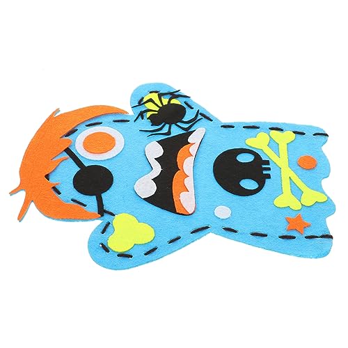 KOMBIUDA Halloween Marionette Puppen mit Stäben Kostüm Dinosaurier interaktives bastelset DIY-Material Cartoon-Handpuppe zum Geschichtenerzählen Nicht gewebt Sky-Blue von KOMBIUDA