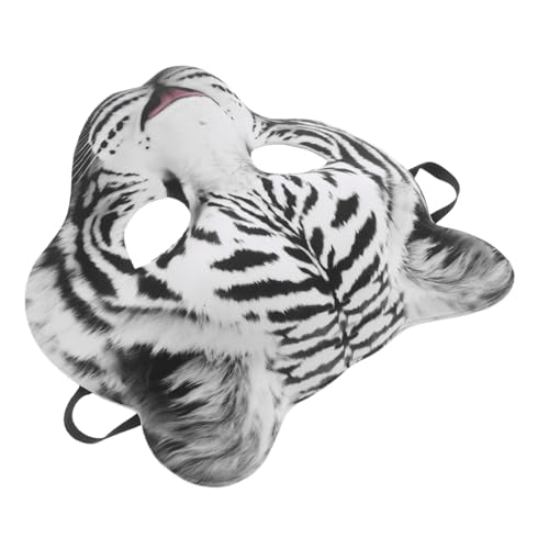 KOMBIUDA Halloween Tiger Halbgesichtsmaske aus EVA mit Elastischem Band Komfortabel für Erwachsene Realistische Tiermaske für Karneval Maskerade Cosplay und Kostümpartys von KOMBIUDA