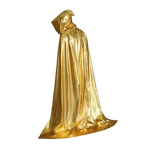KOMBIUDA Halloween Umhang mit Kapuze Unisex Glänzender Glatter Stoff Wasserabweisender Modischer Kapuzenumhang für Erwachsene Geeignet für Kostümparty Cosplay Bühne Karneval und Halloween KOMBIUDA Halloween Umhang mit Kapuze Unisex Glänzender Glatter Stoff Wasserabweisender Modischer Kapuzenumhang für Erwachsene Geeignet für Kostümparty Cosplay Bühne Karneval und Halloween von KOMBIUDA