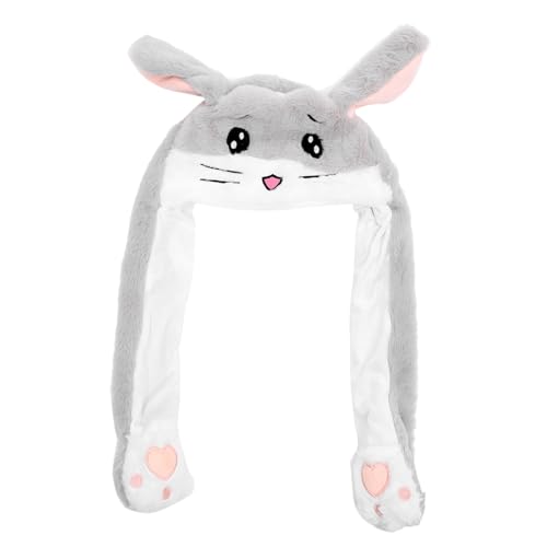 KOMBIUDA Niedlicher Plüsch-hamster-hut Mit Beweglichen Ohren Drücken Um Die Ohren Zu Bewegen Für Cosplay Und Partys Zufällige Farbe von KOMBIUDA