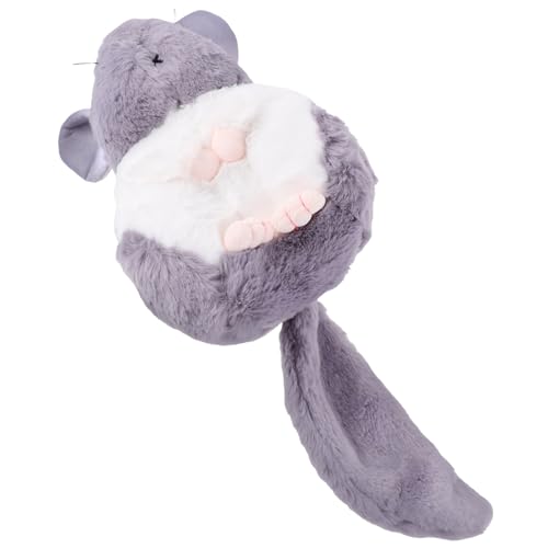KOMBIUDA Kuschelhamster Spielzeug Chinchilla Kissen Plüsch 25cm Grau Kinderspielzeug von KOMBIUDA