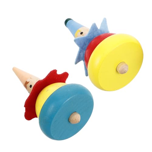 KOMBIUDA Handbemalte Clown Kreisel Holzspielzeug Für Bunte Tops Für Kindergarten Und Spielzeugkiste Intelligentes Mit Clown Design Und Leuchtenden Farben KOMBIUDA Handbemalte Clown Kreisel Holzspielzeug Für Bunte Tops Für Kindergarten Und Spielzeugkiste Intelligentes Mit Clown Design Und Leuchtenden Farben von KOMBIUDA
