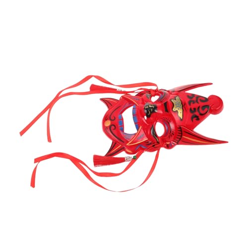 KOMBIUDA Handbemalte Japanische Dämonenmaske Rot Traditionelle Chinesische Maske Leichte Wiederverwendbare Kostüm-masquerade für Halloween Karneval Cosplay und Party KOMBIUDA Handbemalte Japanische Dämonenmaske Rot Traditionelle Chinesische Maske Leichte Wiederverwendbare Kostüm-masquerade für Halloween Karneval Cosplay und Party von KOMBIUDA