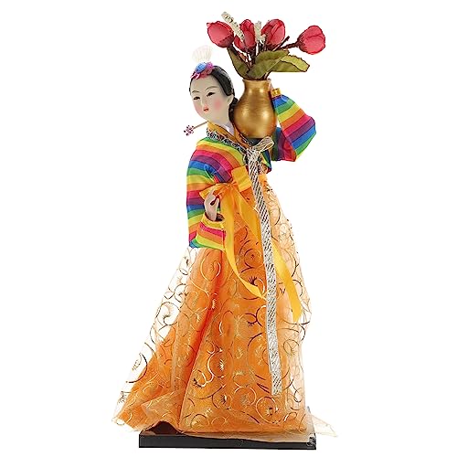 KOMBIUDA Koreanische Seidenpuppe Als Figur Zum Sammeln Traditionelle Koreanische Hanbok-Puppe Für Zuhause von KOMBIUDA