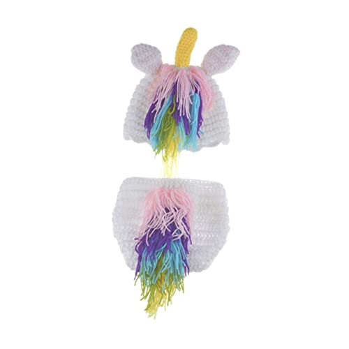 KOMBIUDA Handgestricktes Kostüm Einhorn Rosa Wollmütze Strampler für Neugeborene Weiches Hautfreundliches Fotorequisit für Hundert Tage Shooting KOMBIUDA Handgestricktes Kostüm Einhorn Rosa Wollmütze Strampler für Neugeborene Weiches Hautfreundliches Fotorequisit für Hundert Tage Shooting von KOMBIUDA