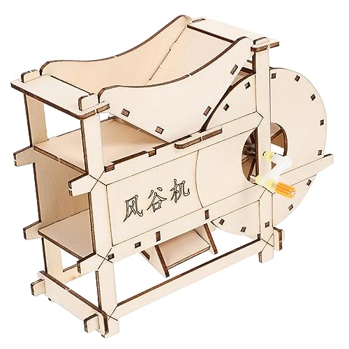 KOMBIUDA Handkurbel DIY Dreschmaschine Modell Lernspielzeug Landwirtschaft Experimentierkasten Pädagogisch Handbetrieben Portabel Holzbaukasten Kreative Technik von KOMBIUDA