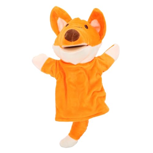 KOMBIUDA Handpuppe Früherziehung Cartoon-Fuchs-Puppe Tiere Handpuppe Dekoratives Handpuppenspielzeug Tierpuppen Handpuppen Für Tiere Fox Plush Toy Plüsch Orange von KOMBIUDA
