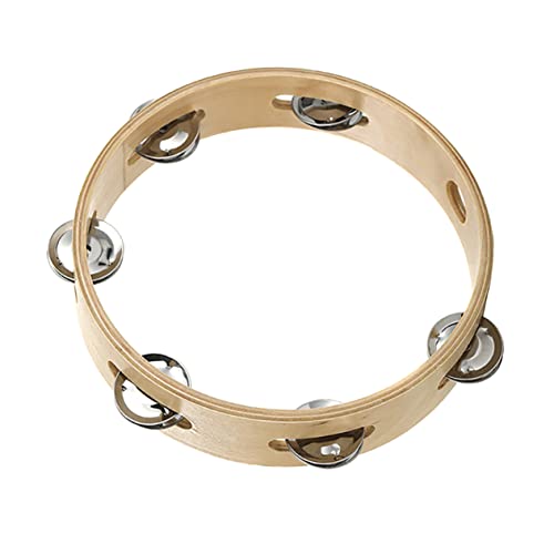 KOMBIUDA Handtrommel Percussion Tamburin mit Metallrahmen Ergonomisch Glatt Fördert und Motorikfähigkeiten Geeignet für Musikunterricht Tanz und Spielspaß KOMBIUDA Handtrommel Percussion Tamburin mit Metallrahmen Ergonomisch Glatt Fördert und Motorikfähigkeiten Geeignet für Musikunterricht Tanz und Spielspaß von KOMBIUDA