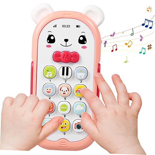 KOMBIUDA Spielzeug-Handy Für Jungen Und Mädchen Mit Lichtern Musik Und Sicherer Lautstärke Baby-Handy-Spielzeug Für Säuglinge Und Kleinkinder von KOMBIUDA