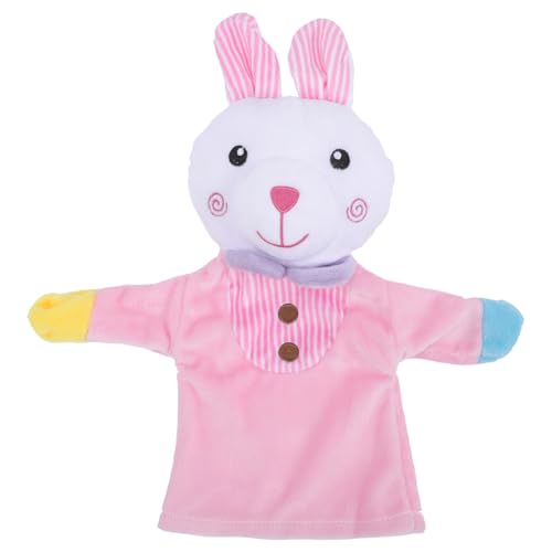 KOMBIUDA Hase Handpuppe interaktives Kuscheltier Kinderhandpuppe handspielpuppen Schulspielzeug Tierpuppen Cartoon-Handpuppenspielzeug lustiges Tierspielzeug PP Baumwolle von KOMBIUDA