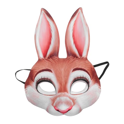 KOMBIUDA Hasenmaske Gesichtsmaske Halloween Maske Gesichtsmaske Halloween Maske Für Halloween Für Erwachsene Masken Halloween Hasenohren Maske Kaninchen Gesichtsmaske von KOMBIUDA