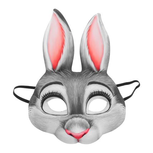 KOMBIUDA Halbmaske Halloween Vintage Maskenmaske Tiermaske Hasen-Gesichtsbedeckung für Damen von KOMBIUDA