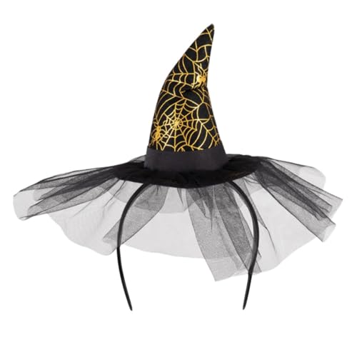 KOMBIUDA Hexenhut mit Spinnennetz Haar-accessoire für Damen Halloween-party Kostüm Gothic-accessoires KOMBIUDA Hexenhut mit Spinnennetz Haar-accessoire für Damen Halloween-party Kostüm Gothic-accessoires von KOMBIUDA
