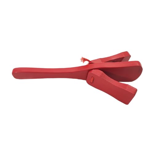 KOMBIUDA Holz Handspielinstrument für Rote Castanets Musikinstrument für Frühe Bildung Fördert Kreativität und Musikalische Entwicklung für Kleinkinder und Vorschulkinder von KOMBIUDA