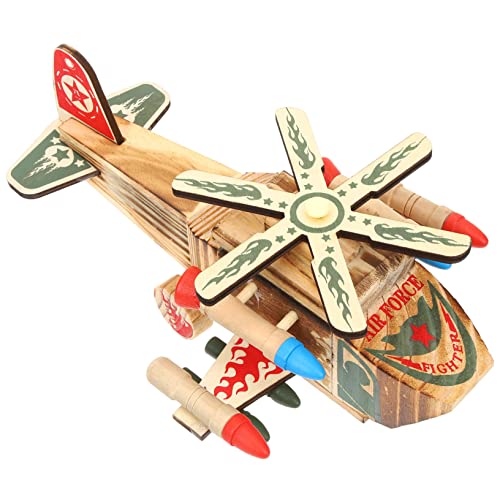 KOMBIUDA Holz Krieger Hubschrauber Jet- Doppeldecker Desktop Flugzeuge Fahrzeug holzspielzeug Retro Vintage Holzflugzeug Schrankdekoration Tischdekoration aus Holz KOMBIUDA Holz Krieger Hubschrauber Jet- Doppeldecker Desktop Flugzeuge Fahrzeug holzspielzeug Retro Vintage Holzflugzeug Schrankdekoration Tischdekoration aus Holz von KOMBIUDA