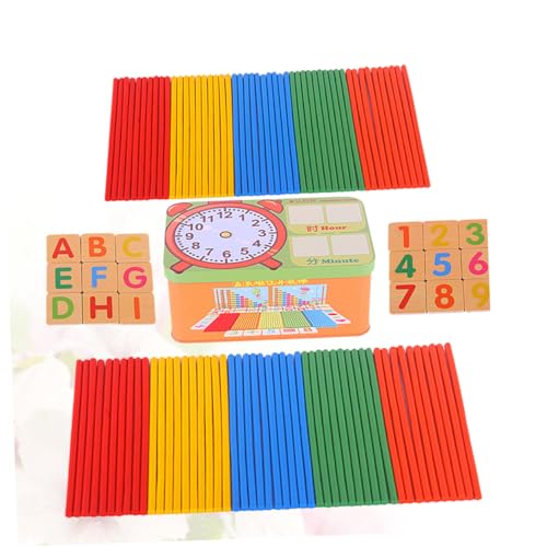 KOMBIUDA Holz Rechenstäbchen Set für Mathematik Stäbe Buchstabenblöcke Geometrische Formen Rechenzeichen Formel Tabelle Pädagogisches für Frühes Lernen und Zählen zu Hause Vorschule von KOMBIUDA