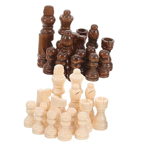 KOMBIUDA Holz Schachfiguren Set Kleine Internationale Schachspiel Ersatzfiguren Handgefertigt Stabil für Brettspiel Strategisches Erwachsene KOMBIUDA Holz Schachfiguren Set Kleine Internationale Schachspiel Ersatzfiguren Handgefertigt Stabil für Brettspiel Strategisches Erwachsene von KOMBIUDA