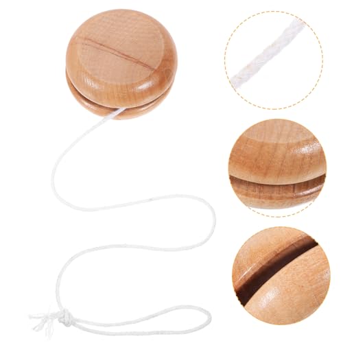 KOMBIUDA Holz Yo Yo aus Natürlichem Material Reaktionsschnell Handlich und Sicher Geeignet für Outdoor Spiele Fördert Hand Augen Koordination und Motorische Fähigkeiten für Anfänger von KOMBIUDA