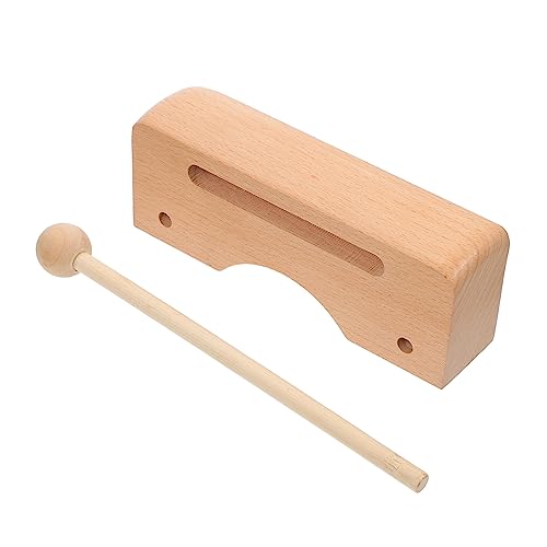 KOMBIUDA Holzblock Musikinstrument für Doppelseitiger Kompaktes und Leichtes Design Fördert Musikalische Entwicklung für Musikunterricht von KOMBIUDA