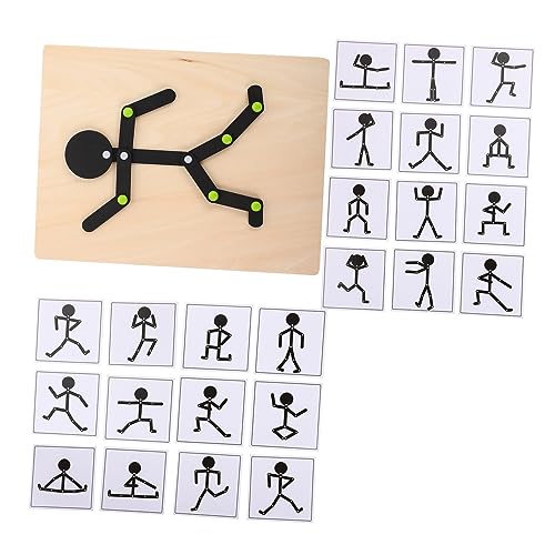 KOMBIUDA Holzpuzzle für Kleine Figuren Montessori Lernspielzeug zur Feinmotorischer Fähigkeiten und Logischem Sicher Verarbeitet für Junge Mädchen und Kleinkinder von KOMBIUDA