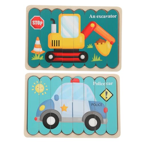 KOMBIUDA Holzpuzzle für Kleinkinder Teiliges Montessori mit Polizei und Bagger Pädagogisches Lernspielzeug Kreativität und Motorik für Jungen und Mädchen KOMBIUDA Holzpuzzle für Kleinkinder Teiliges Montessori mit Polizei und Bagger Pädagogisches Lernspielzeug Kreativität und Motorik für Jungen und Mädchen von KOMBIUDA