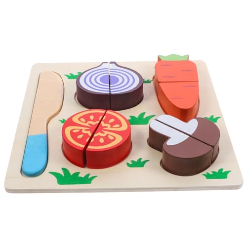 KOMBIUDA Holzspielzeug Schneideset für Kleinkinder Sicheres Holzmaterial Pädagogisches Küchen zum Schneiden Fördert Kreativität und Feinmotorik Rollenspiel für Jungen und Mädchen von KOMBIUDA