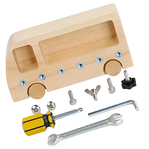 KOMBIUDA Holzspielzeug Schraubbrett Montessori Motorikspielzeug für Kleinkinder Jahre Pädagogisches Konzentrationstraining mit Sicherem Langlebigem Material Fördert Praktische Fähigkeiten von KOMBIUDA
