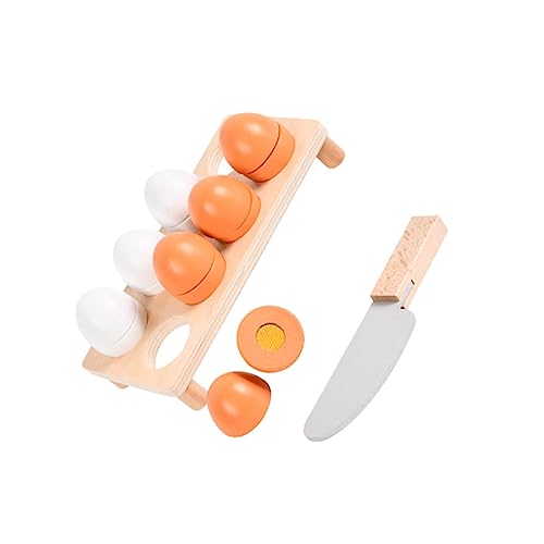 KOMBIUDA Holz-küchensimulationsspielzeug-Set Für Jungen Und Mädchen Rollenspiel Schneidesimulationsspielzeug Pädagogisches Spielzeug Eier Eier von KOMBIUDA