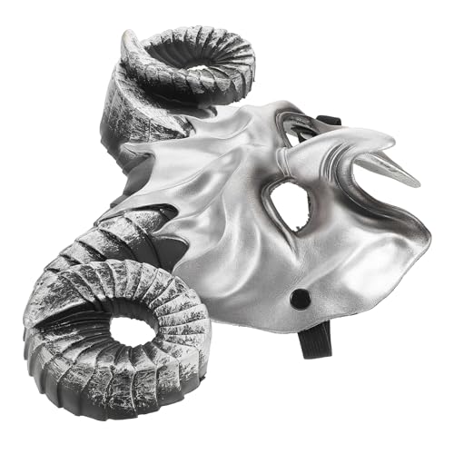 KOMBIUDA Hornmaske Beängstigend Gehörnt Cosplay-maske Maskerademaske Masken Maske Aus Ochsenhorn Cosplay Kuhkostüm Hörner Halloween Halloween-maske Maske Party Cosplay-maske Plastik Silver KOMBIUDA Hornmaske Beängstigend Gehörnt Cosplay-maske Maskerademaske Masken Maske Aus Ochsenhorn Cosplay Kuhkostüm Hörner Halloween Halloween-maske Maske Party Cosplay-maske Plastik Silver von KOMBIUDA