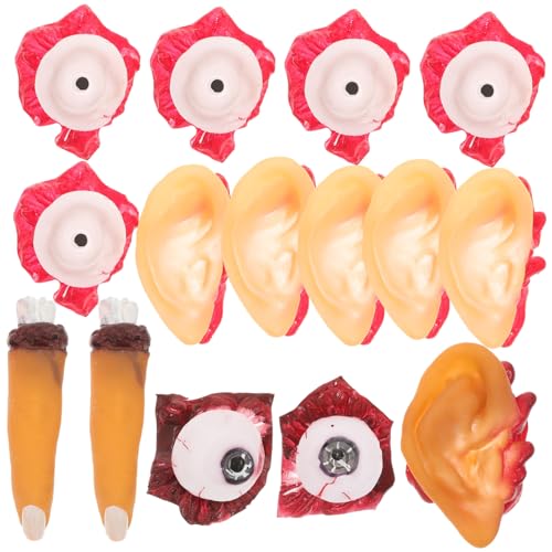 KOMBIUDA Horrororgelspielzeug Halloween-Skeletthände Werkzeug gefälschte Körperteile gruselig Halloween grusel Halloween Costume Halloween-Gehirnstütze schreckliche Gehirnstütze von KOMBIUDA