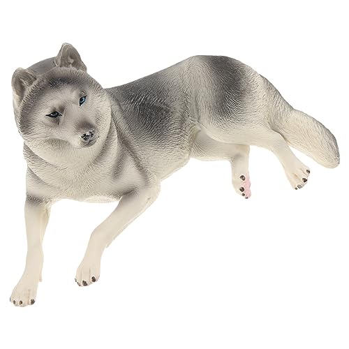 KOMBIUDA Husky-Modell Hund Figuren Welpe Tiere Heiser Simulation Tierfigur Gefälschtes Tiermodell Grey Plastik KOMBIUDA Husky-Modell Hund Figuren Welpe Tiere Heiser Simulation Tierfigur Gefälschtes Tiermodell Grey Plastik von KOMBIUDA