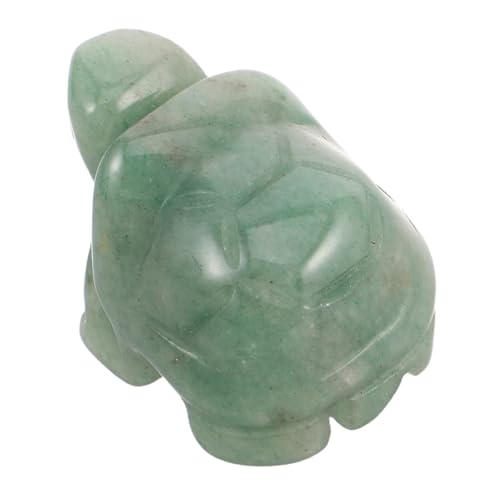 KOMBIUDA Jade-schildkröten-Ornament Schildkröten-sammelfigur Schildkrötenfigur Miniatur-schildkrötenfiguren Kristall-schildkröten-Ornament Aventurin Light Green von KOMBIUDA