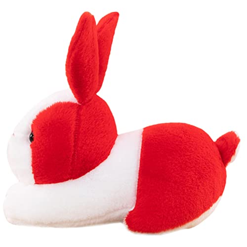 KOMBIUDA Jahr Der Hasenpuppe Kaninchen Plüschtier Plüsch-Kaninchen-Puppe Kaninchen-Maskottchen- Cartoon-Kaninchen-Maskottchen-Puppe Neujahrsvorräte Kristallsamt von KOMBIUDA