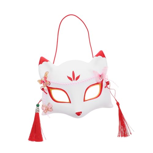 KOMBIUDA Japanische Fuchsmaske Halbgesichts Cosplaymaske für Halloween und Kostümpartys Langlebige Leichte Materialverarbeitung Unisex für Erwachsene für Rollenspiele und Festivals KOMBIUDA Japanische Fuchsmaske Halbgesichts Cosplaymaske für Halloween und Kostümpartys Langlebige Leichte Materialverarbeitung Unisex für Erwachsene für Rollenspiele und Festivals von KOMBIUDA