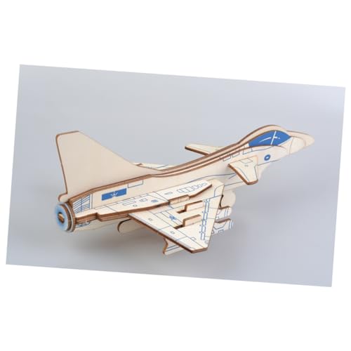 KOMBIUDA Kampfflugzeug Spielzeug Bookshelf Decor bücherregal Dekoration Rätsel für Erwachsene Holzpuzzle Modelle Spielset aus Holz Holzspielzeug 3D-Puzzle Erwachsener Suite Geschenk j10 von KOMBIUDA