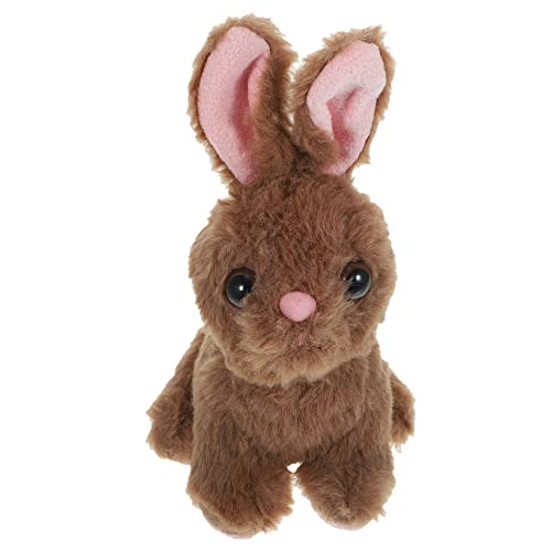 KOMBIUDA Kaninchen Plüschtier Hasen Kuscheltier hasenpuppe Cuddly Bunny hasenkuscheltiere kaninchenspielzeug kinderspielzeug Ausgestopfte Hasen Plüschhasen Hase Plüsch PP Baumwolle Coffee von KOMBIUDA