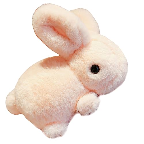 KOMBIUDA Kaninchen Plüschtier Heimdekoration Dekorativer Ausgestopfter Hase Entzückender Plüschhase Hase Plüschpuppe Stoffhasen Ausgestopftes Hasenpuppenspielzeug Baumwolle Rosa von KOMBIUDA