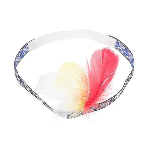KOMBIUDA Karnevalskopfschmuck Feder-Haarband Kopfschmuck für Mädchenhochzeit Kostüm Kopfbedeckung indischer kopfschmuck fasching kopfbedeckung Stirnbänder Feder-Stirnband für Mädchen Stoff von KOMBIUDA